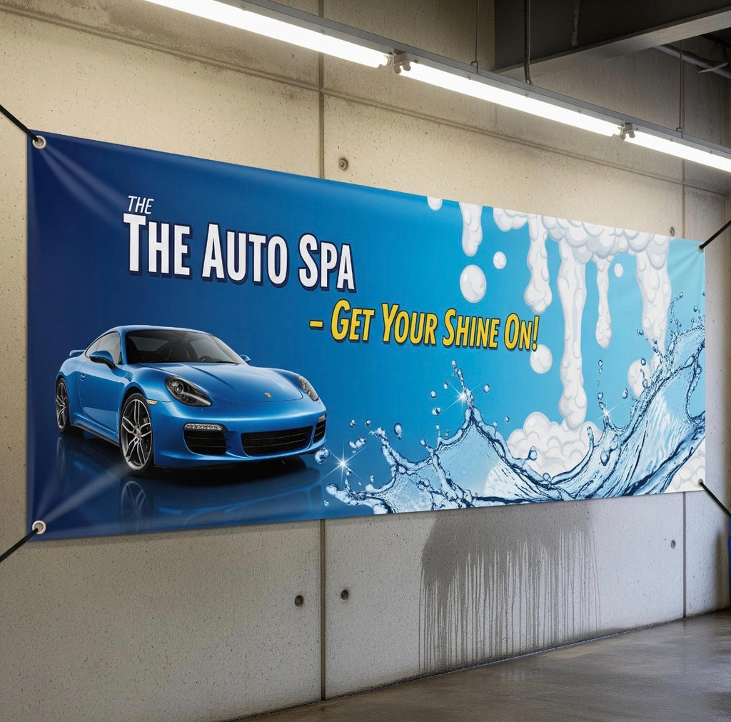 Auto Spa Custom Banner – Full Color Vinyl Banner 3x4