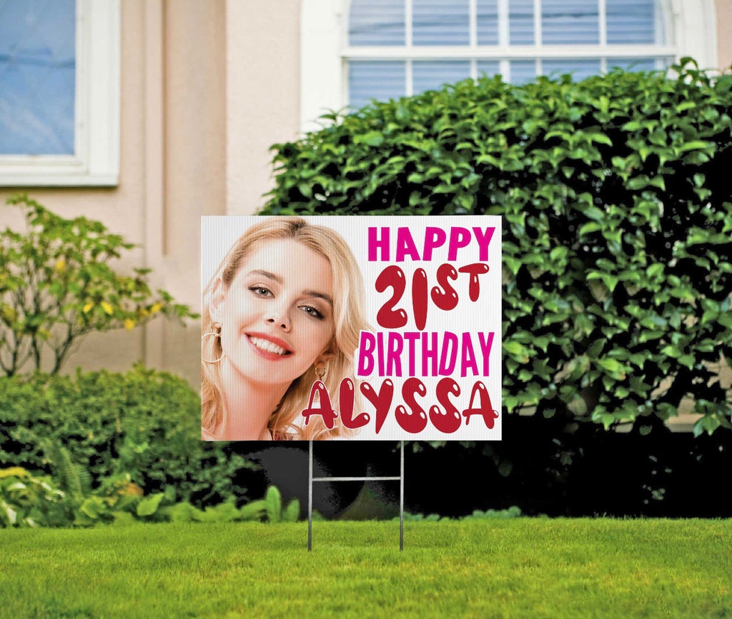 24” x 18” Custom Double-Sided Yard Sign with Stake