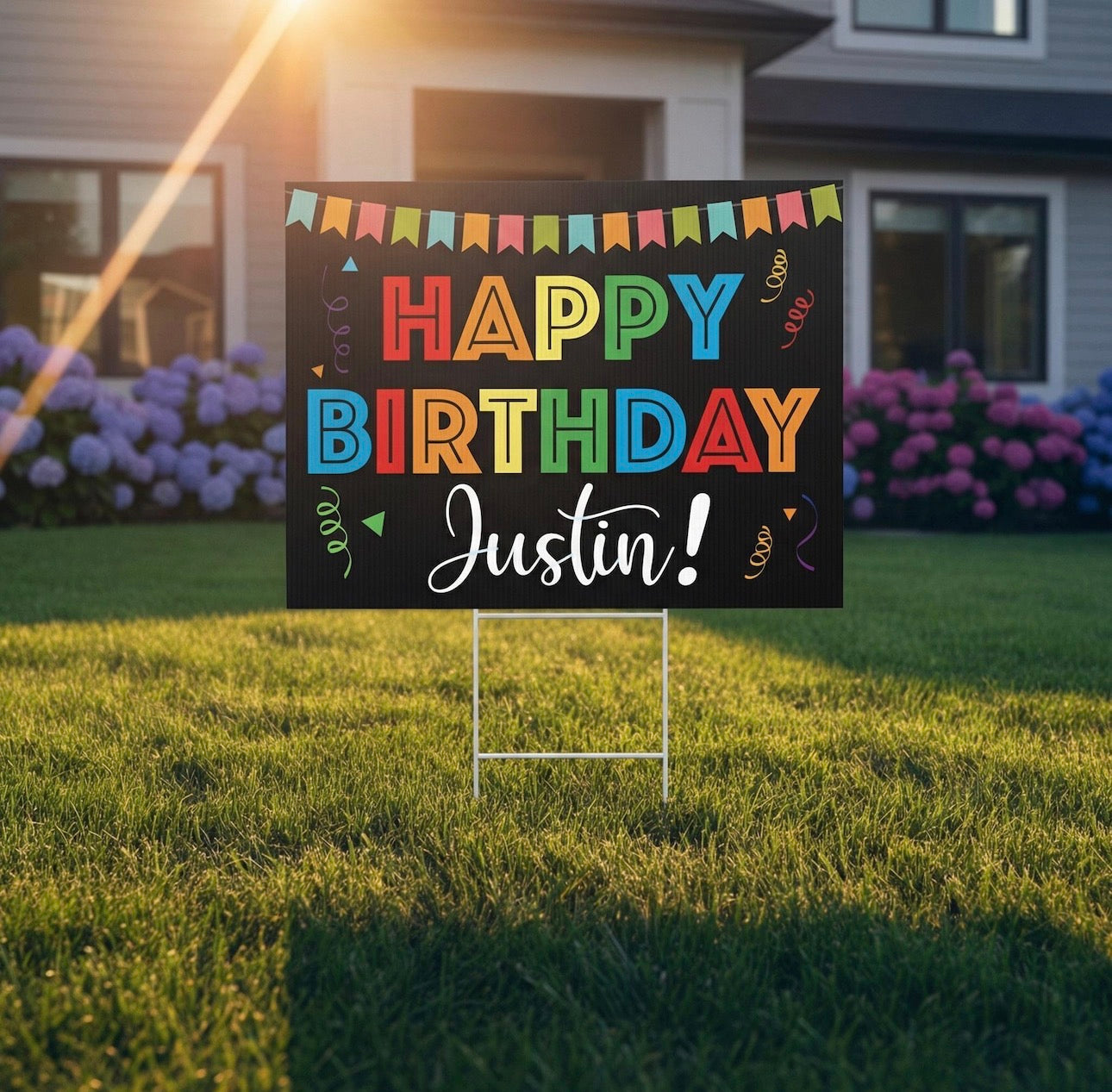 24” x 18” Custom Double-Sided Yard Sign with Stake