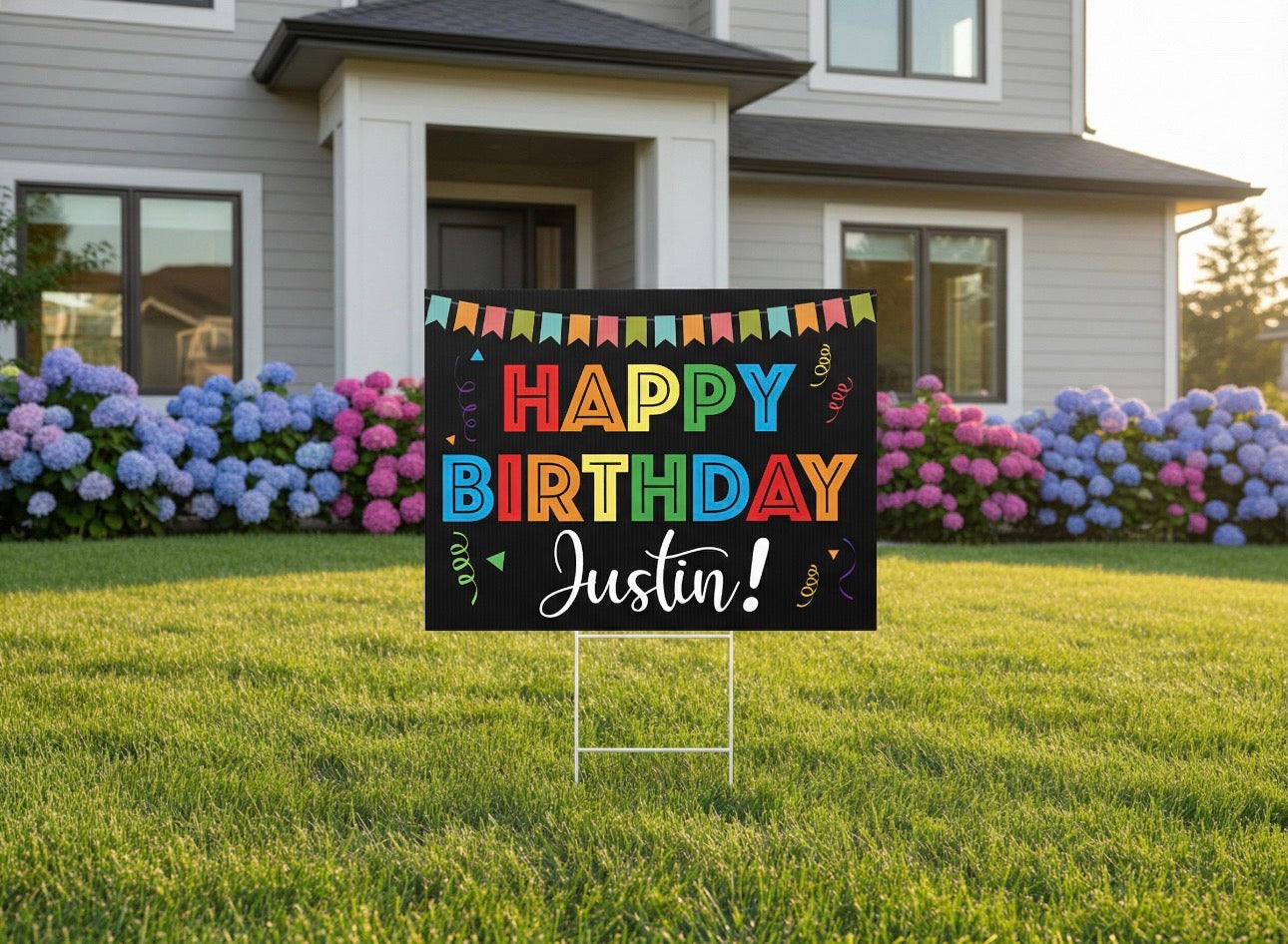 24” x 18” Custom Double-Sided Yard Sign with Stake